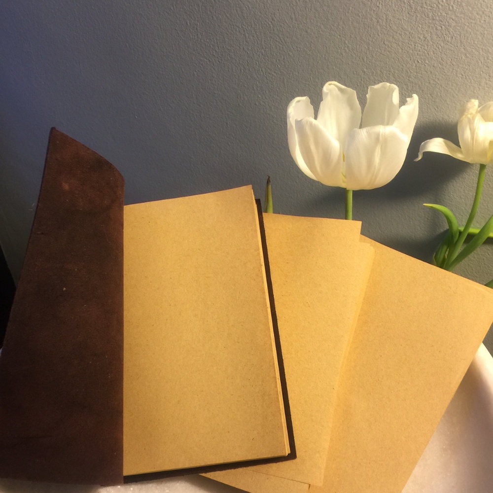 Real Leather Handmade Notebook Travel Journal - Picture 4 of 6